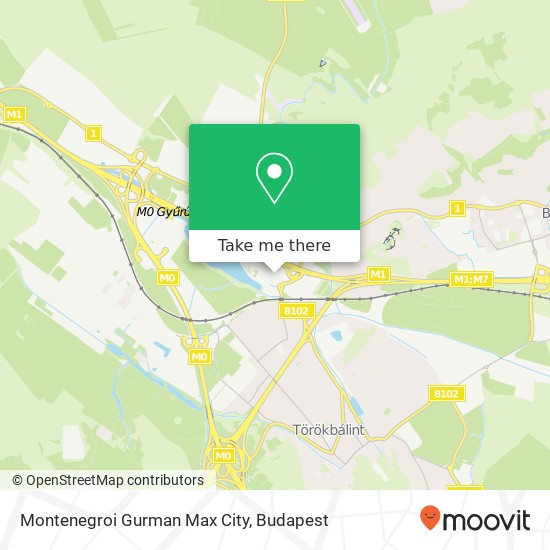 Montenegroi Gurman Max City, Tópark utca 1 2045 Törökbálint map