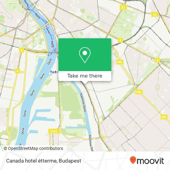 Canada hotel étterme, Soroksári út 132 1095 Budapest map