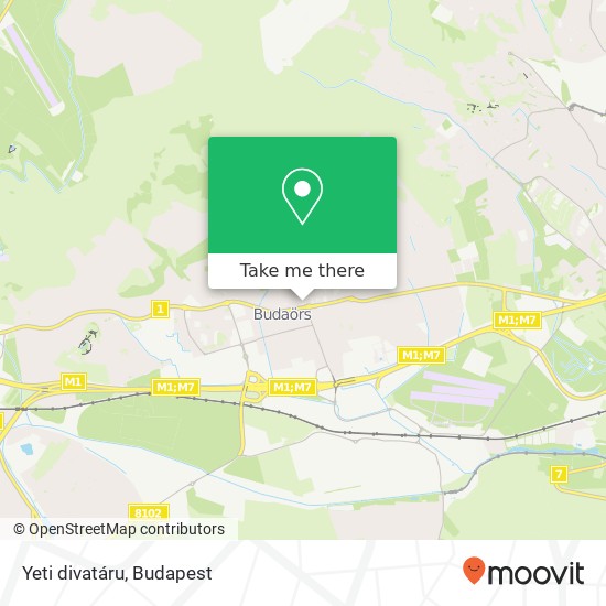 Yeti divatáru, 2040 Budakeszi Járás map