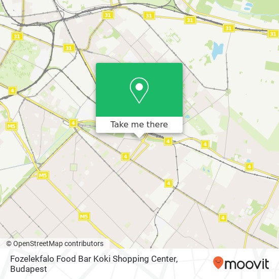 Fozelekfalo Food Bar Koki Shopping Center, Vak Bottyán utca 75 1191 Budapest map