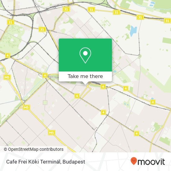 Cafe Frei Köki Terminál, Vak Bottyán utca 75 1191 Budapest map