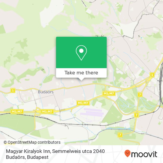 Magyar Kiralyok Inn, Semmelweis utca 2040 Budaörs map