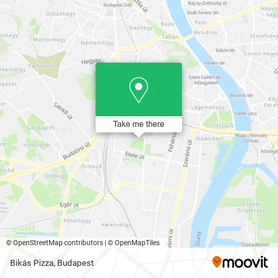 Bikás Pizza map