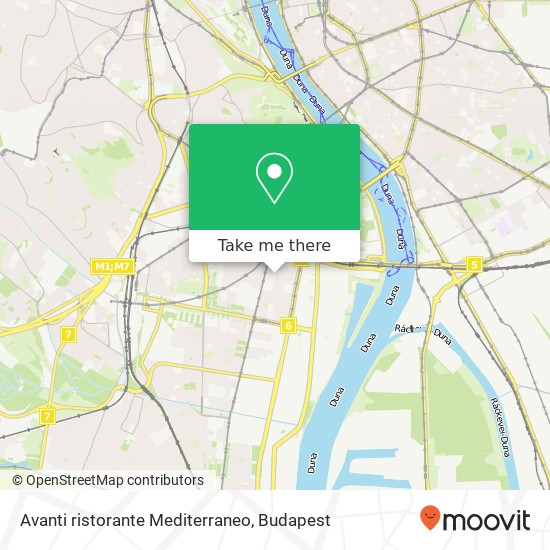 Avanti ristorante Mediterraneo, Sopron út 21 1117 Budapest map