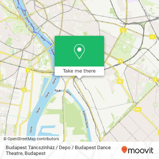 Budapest Táncszínház / Depo / Budapest Dance Theatre map