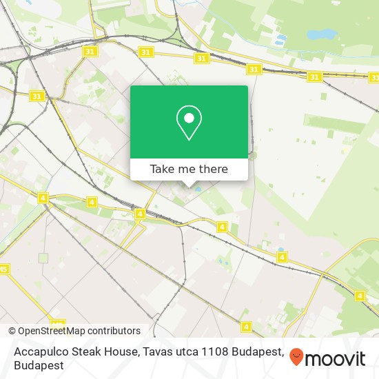 Accapulco Steak House, Tavas utca 1108 Budapest map