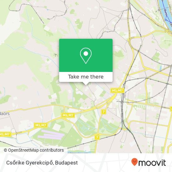 Csőrike Gyerekcipő, Törökugrató utca 1118 Budapest map