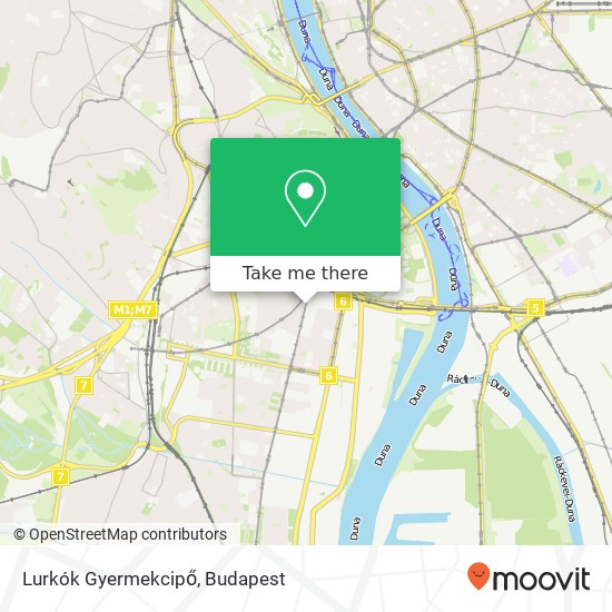 Lurkók Gyermekcipő, Fehérvári út 1117 Budapest map