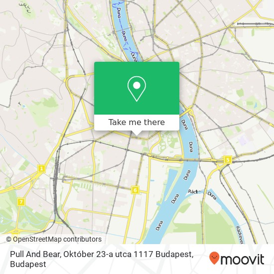Pull And Bear, Október 23-a utca 1117 Budapest map