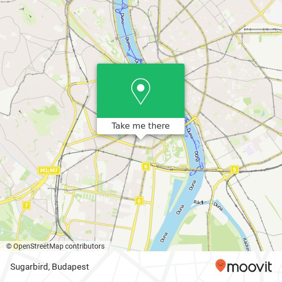 Sugarbird, 1117 Budapest map