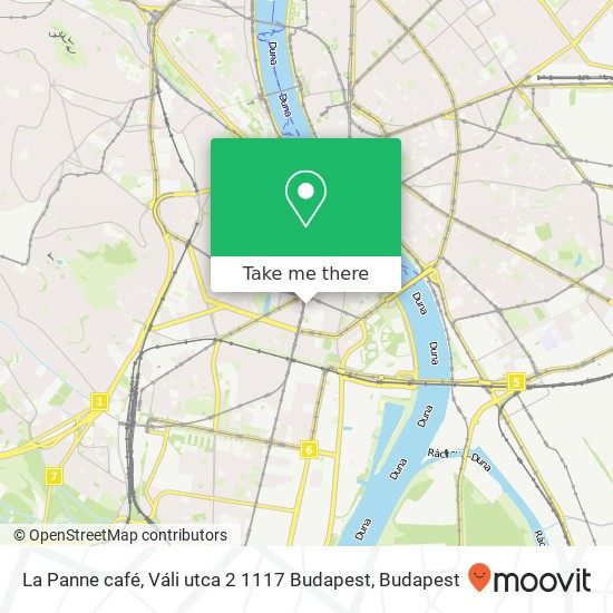 La Panne café, Váli utca 2 1117 Budapest map