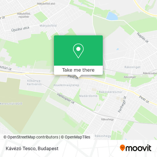 Kávézó Tesco map