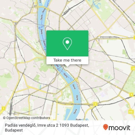 Padlás vendéglő, Imre utca 2 1093 Budapest map