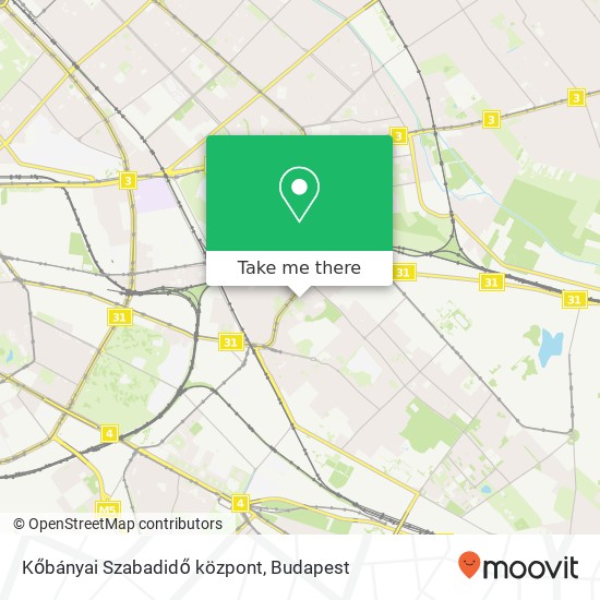 Kőbányai Szabadidő központ, Elôd utca 1105 Budapest map