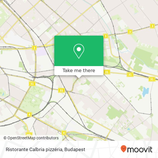 Ristorante Calbria pizzéria, Elôd utca 1 1105 Budapest map