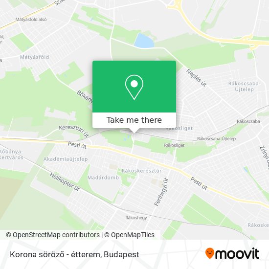 Korona söröző - étterem map