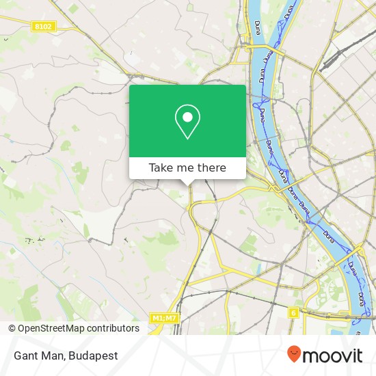 Gant Man, 1123 Budapest map