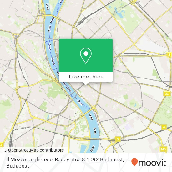 Il Mezzo Ungherese, Ráday utca 8 1092 Budapest map