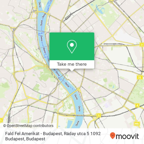 Fald Fel Amerikát - Budapest, Ráday utca 5 1092 Budapest map