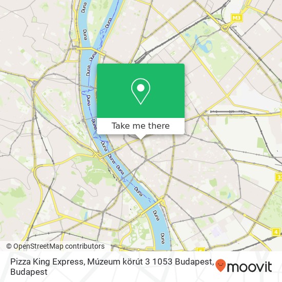 Pizza King Express, Múzeum körút 3 1053 Budapest map