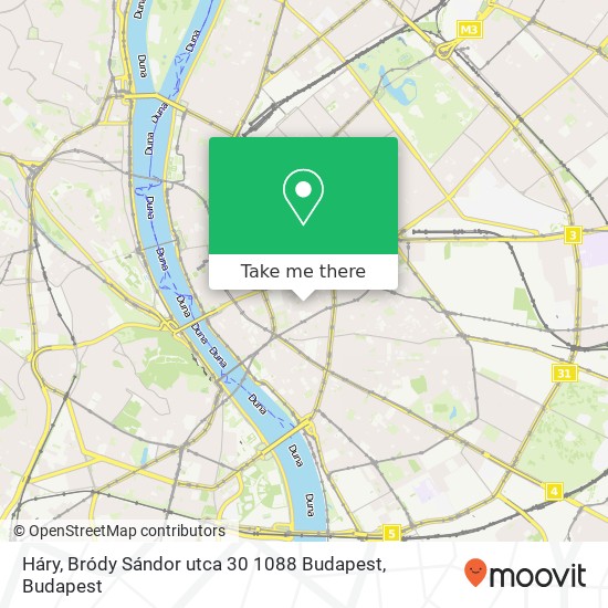 Háry, Bródy Sándor utca 30 1088 Budapest map