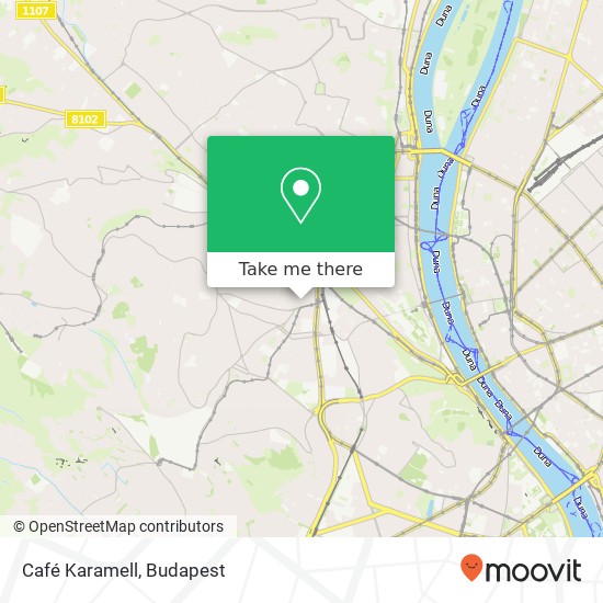 Café Karamell, Kék Golyó utca 1123 Budapest map