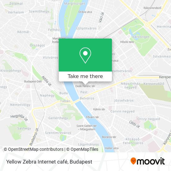 Yellow Zebra Internet café map