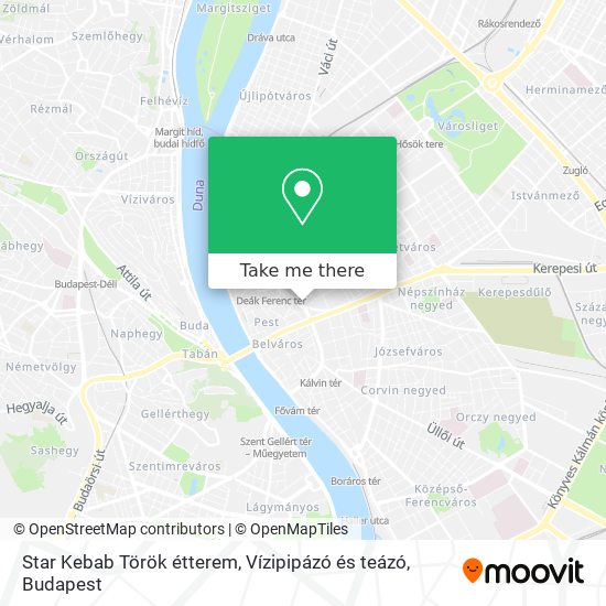 Star Kebab Török étterem, Vízipipázó és teázó map