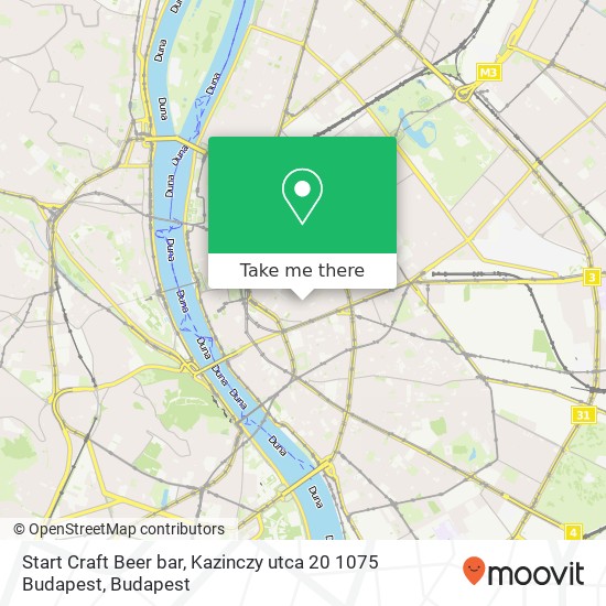 Start Craft Beer bar, Kazinczy utca 20 1075 Budapest map