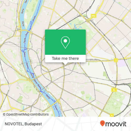 NOVOTEL, Rákóczi út 43 1088 Budapest map