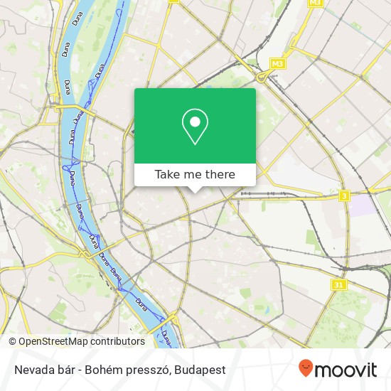 Nevada bár - Bohém presszó, Dohány utca 84 1074 Budapest map
