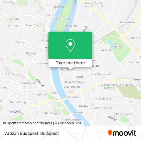 Artizán Budapest map