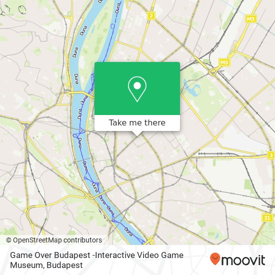 Game Over Budapest -Interactive Video Game Museum map