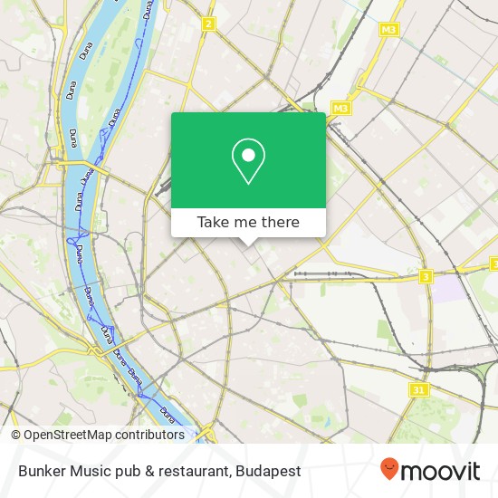 Bunker Music pub & restaurant, Wesselényi utca 1077 Budapest map