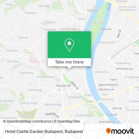 Hotel Castle Garden Budapest map