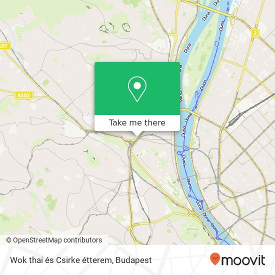 Wok thai és Csirke étterem, Lövôház utca 1024 Budapest map