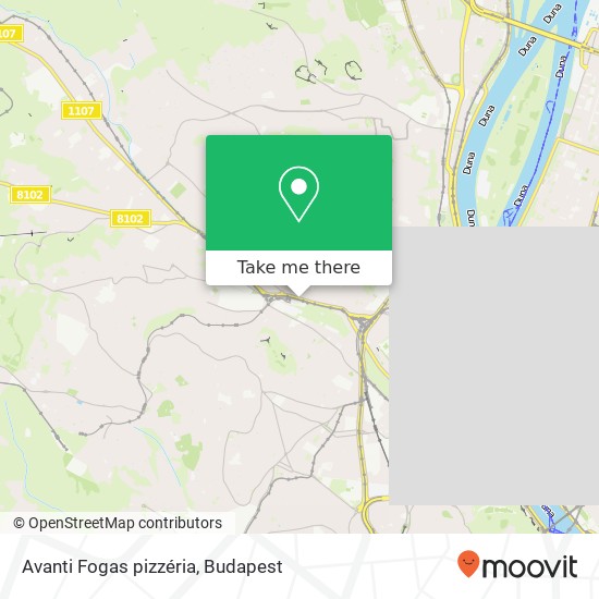 Avanti Fogas pizzéria, Szilágyi Erzsébet fasor 1122 Budapest map