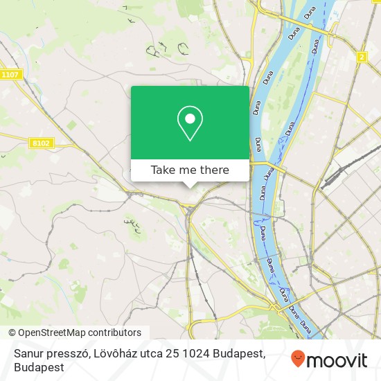 Sanur presszó, Lövôház utca 25 1024 Budapest map