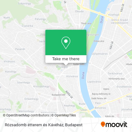 Rózsadomb étterem és Kávéház map