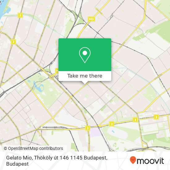 Gelato Mio, Thököly út 146 1145 Budapest map