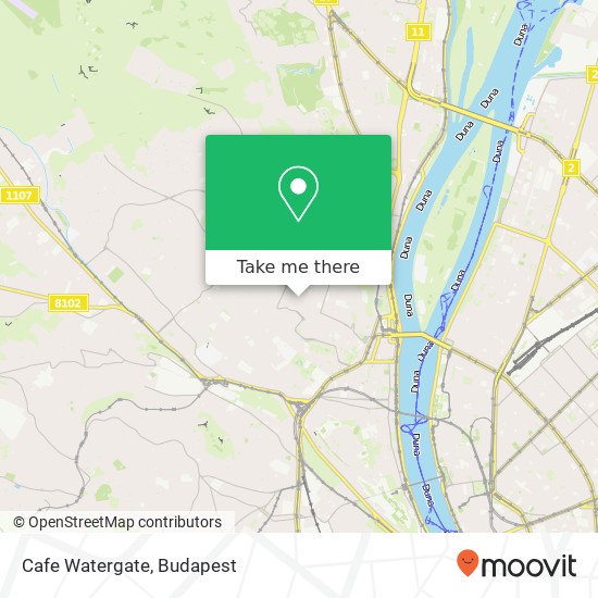 Cafe Watergate, 1022 Budapest map