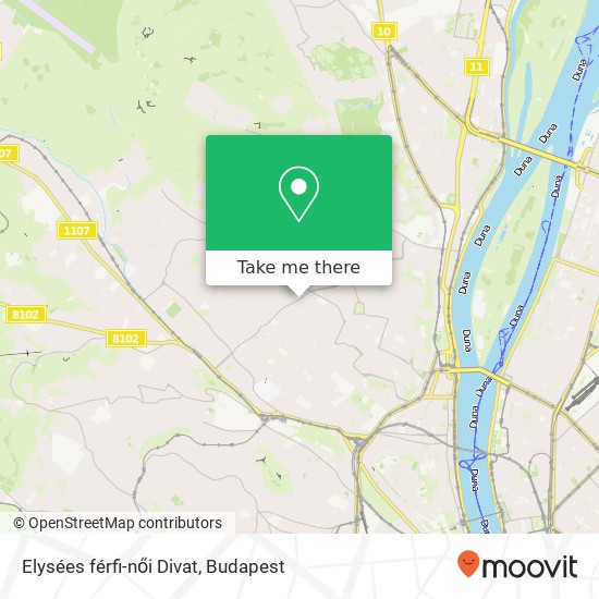 Elysées férfi-női Divat, Gábor Áron utca 1026 Budapest map