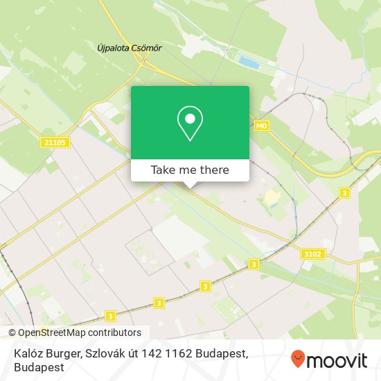 Kalóz Burger, Szlovák út 142 1162 Budapest map