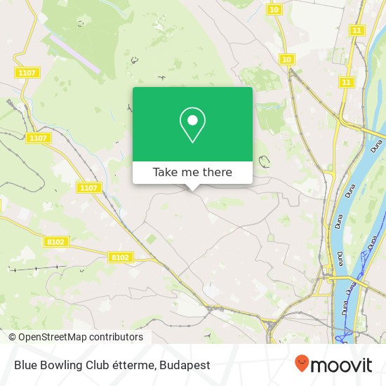 Blue Bowling Club étterme, Törökvész út 87 1025 Budapest map