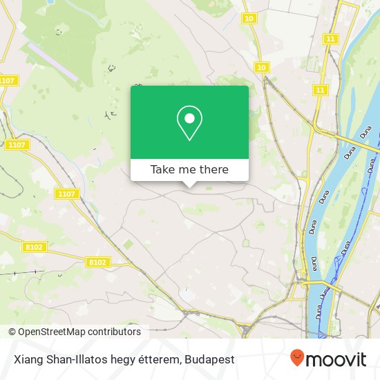 Xiang Shan-Illatos hegy étterem, Csatárka út 1025 Budapest map