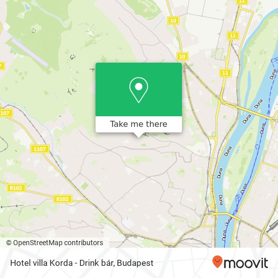 Hotel villa Korda - Drink bár map
