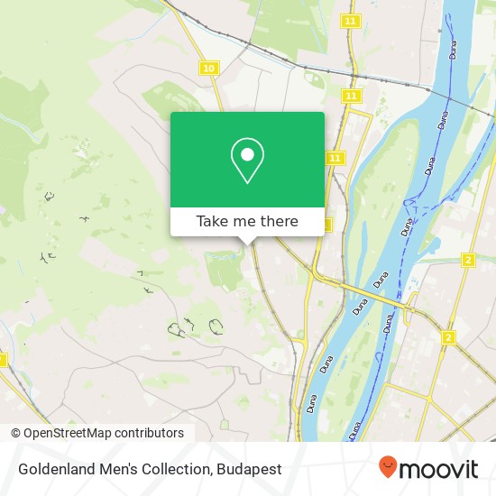 Goldenland Men's Collection, 1037 Budapest map