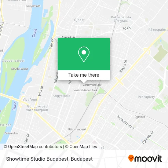 Showtime Studio Budapest map