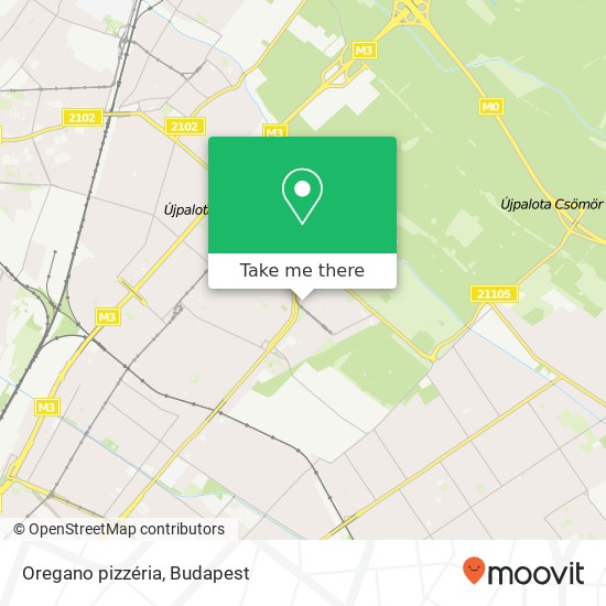 Oregano pizzéria, Zsókavár utca 1157 Budapest map