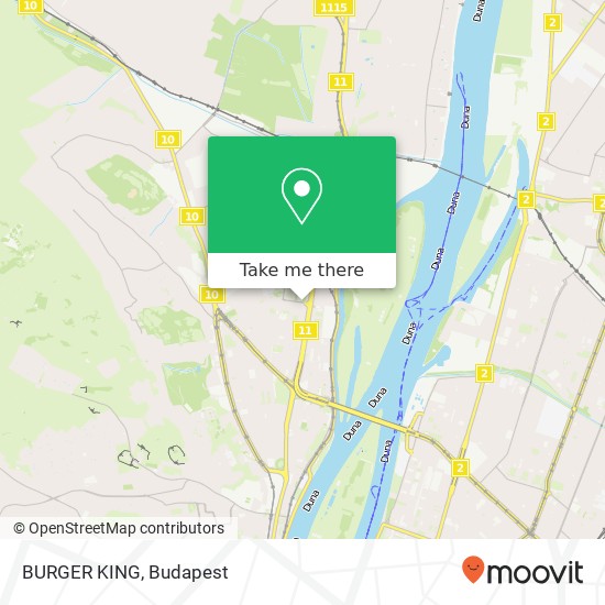 BURGER KING, Bogdáni út 1035 Budapest map